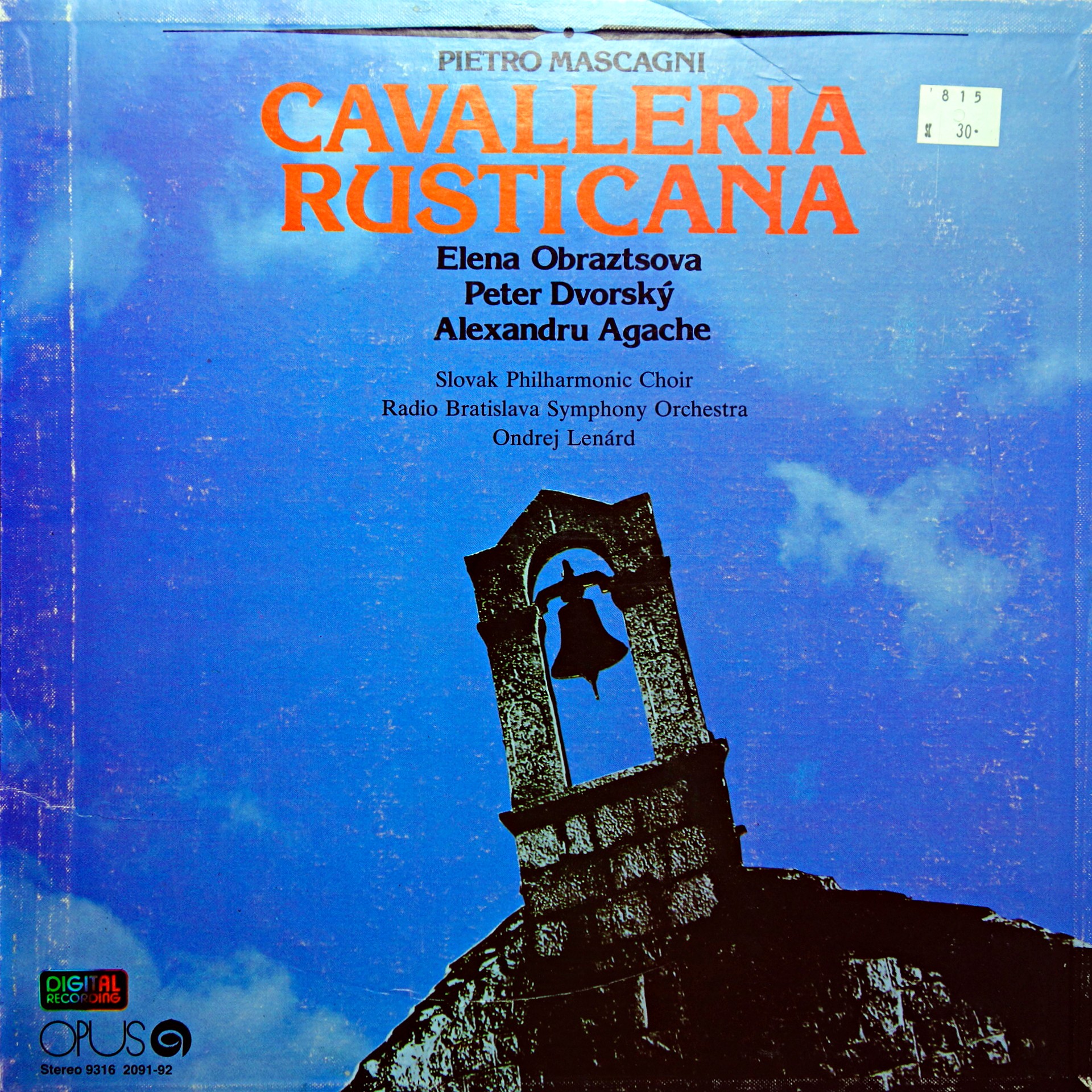 2xLP Pietro Mascagni - Cavalleria Rusticana