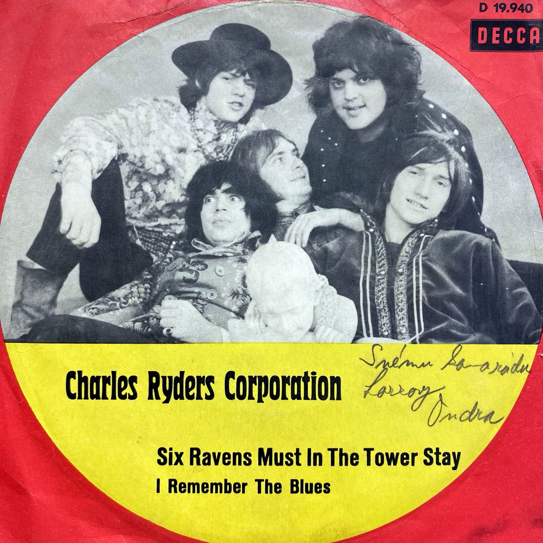 7" Charles Ryders Corporation - Six Ravens Must In The Tower Stay / I Remember..