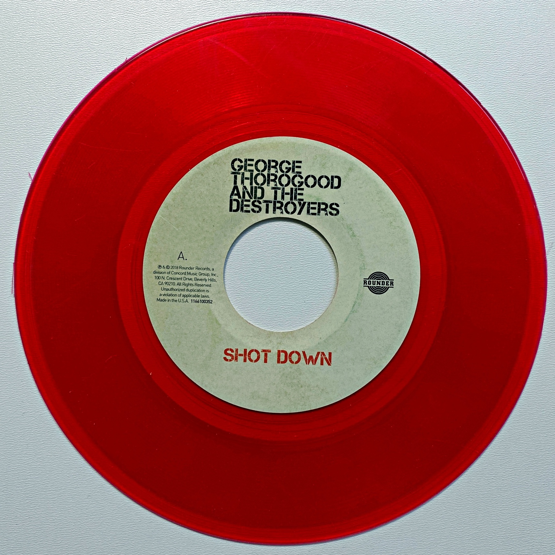7" George Thorogood And The Destroyers – Shot Down / Ain’t Coming Home Tonight