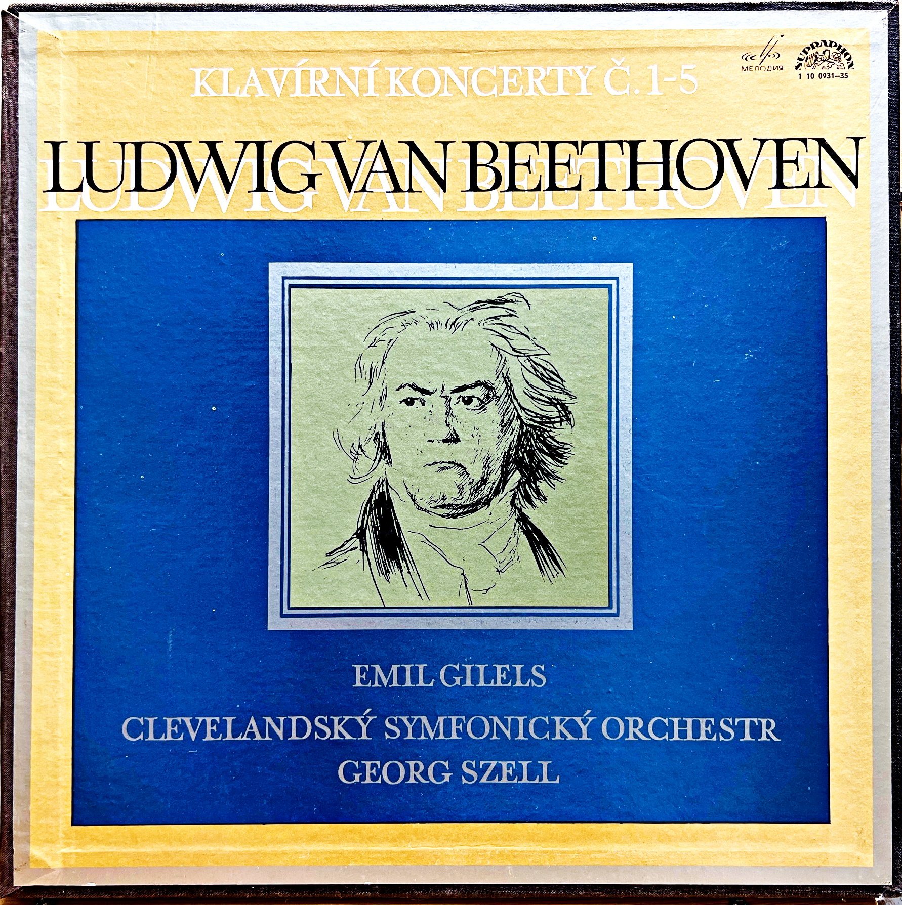 5xLP Beethoven, Gilels, The Cleveland Orchestra, Szell – Klavierkonzerte Nr.1-5