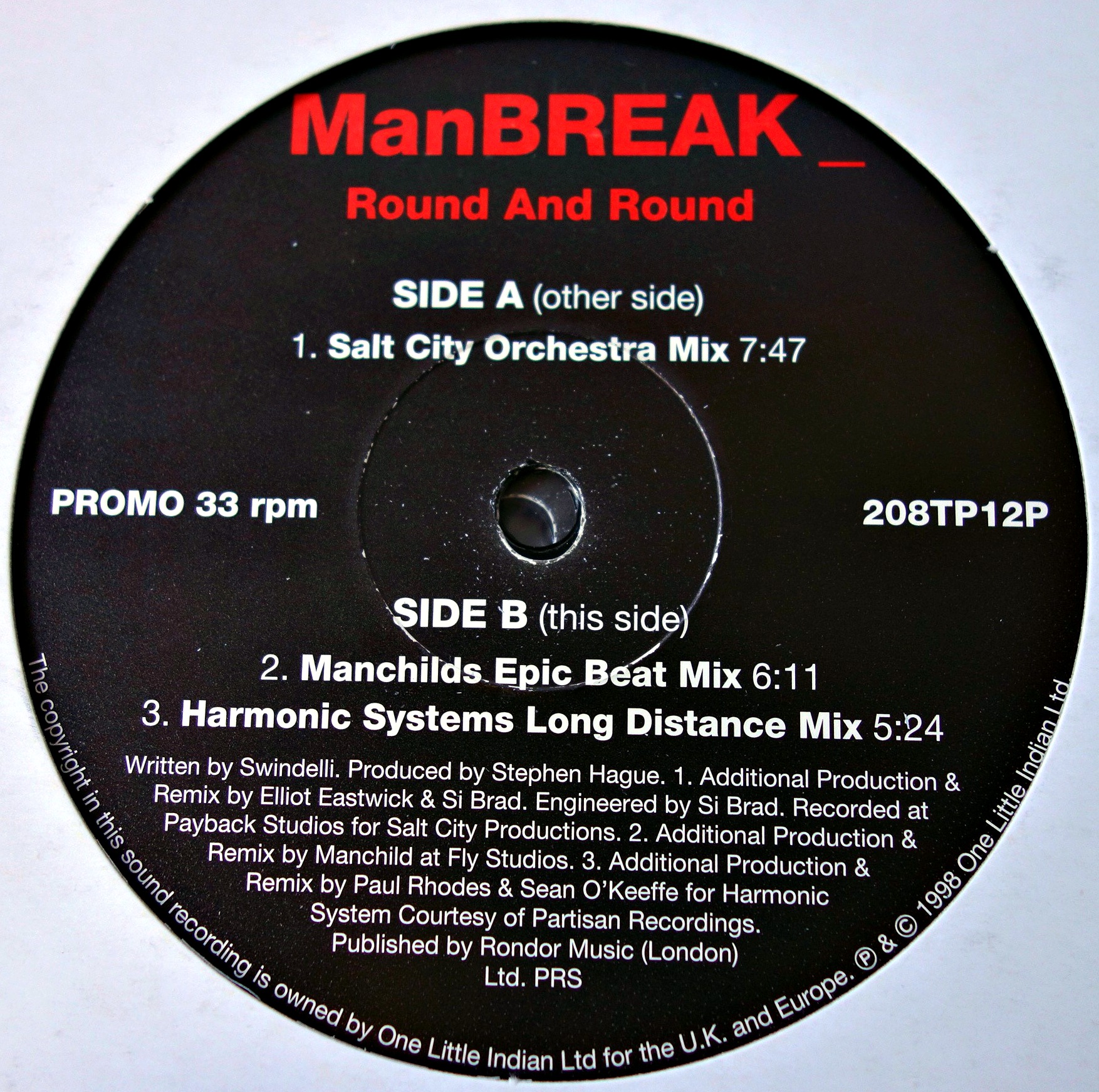 2x12" Manbreak ‎– Round And Round