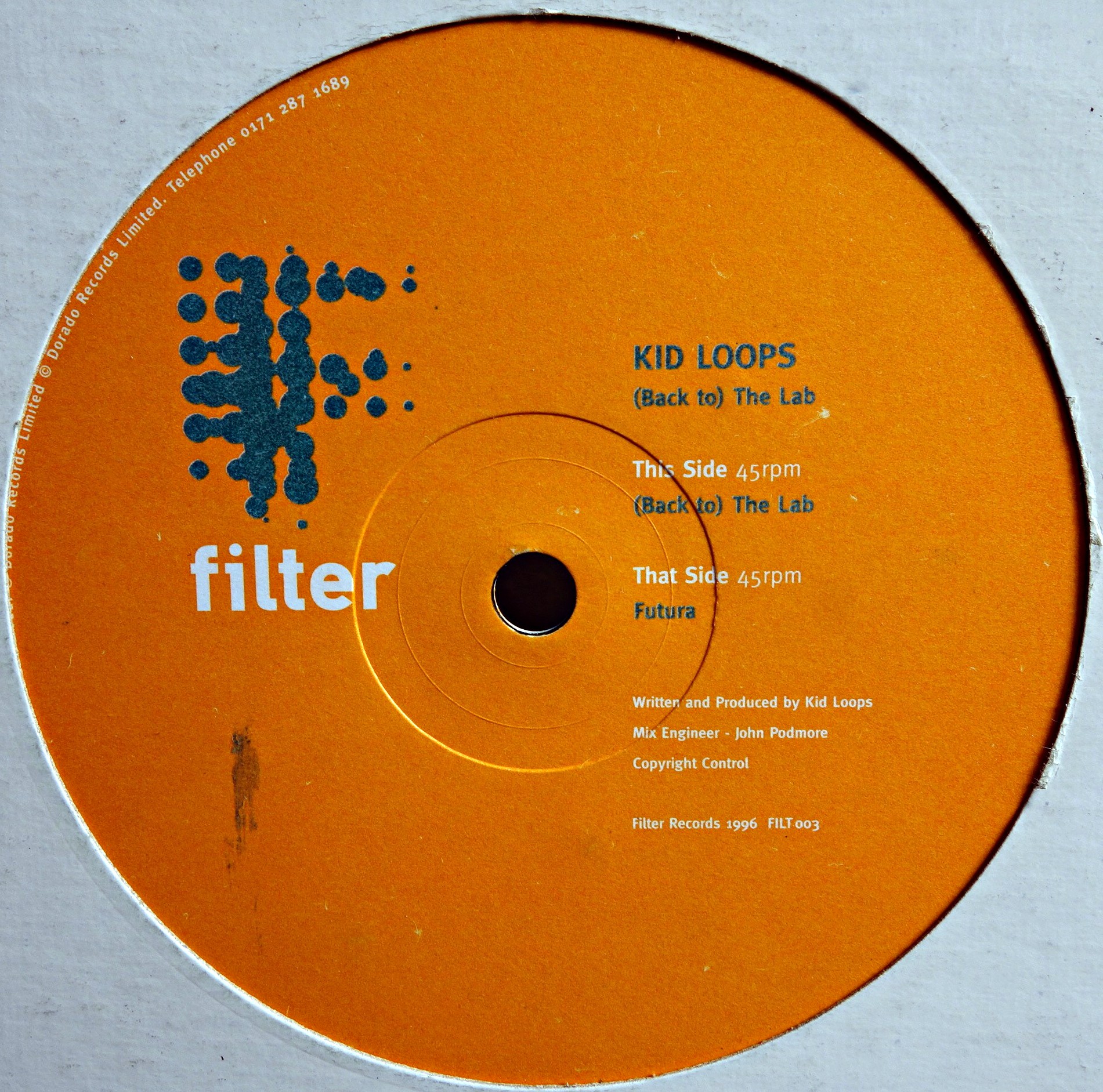 12" Kid Loops ‎– (Back To) The Lab / Futura