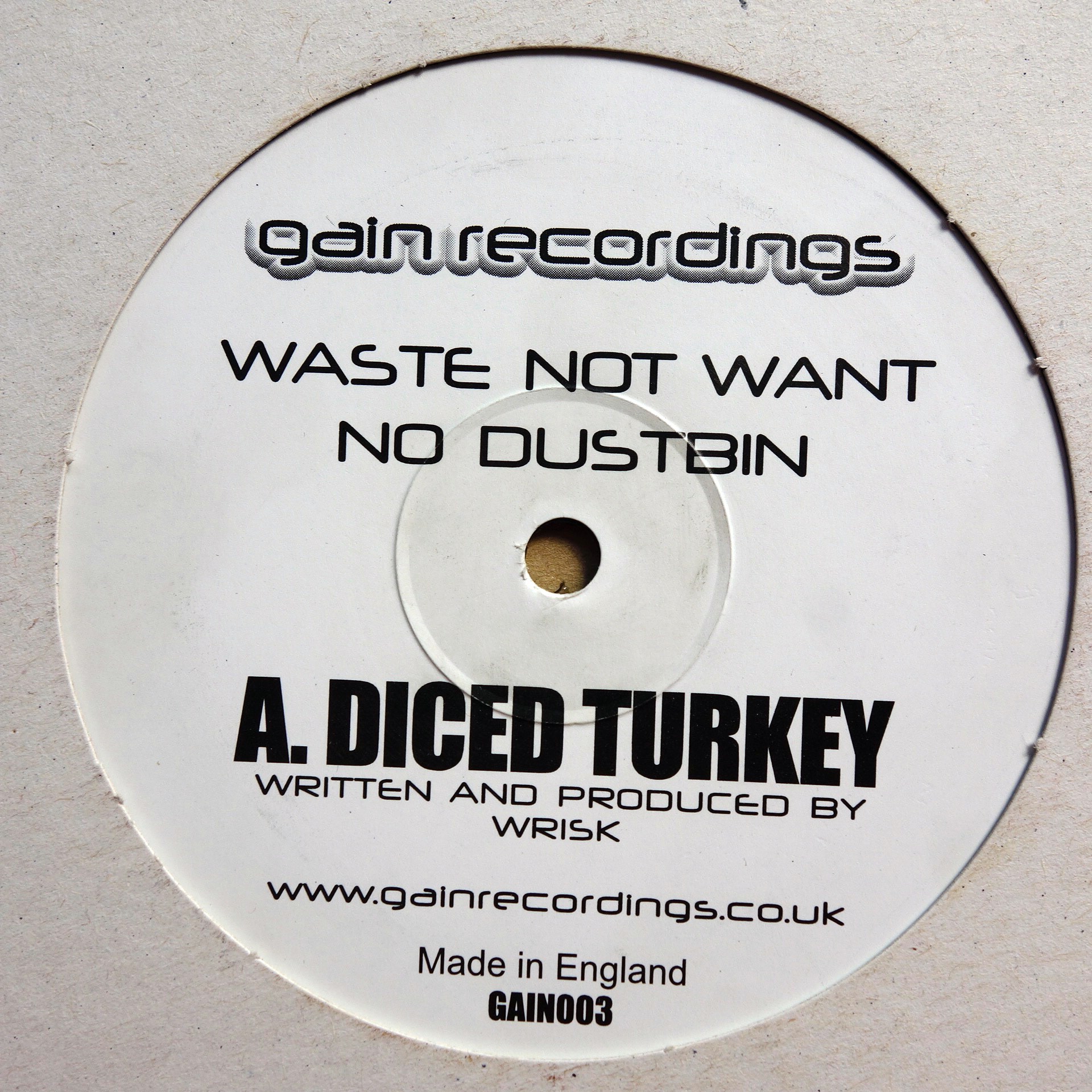 12" Wrisk / Mu Ma ‎– Diced Turkey / Disconnected Funk