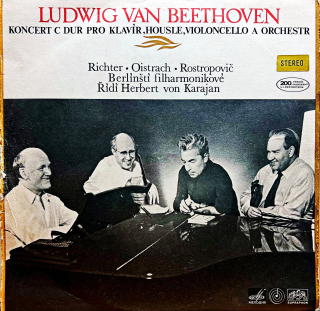 LP Beethoven, Richter, Oistrach, Rostropovich, Karajan – Koncert C Dur Pro Kl...
